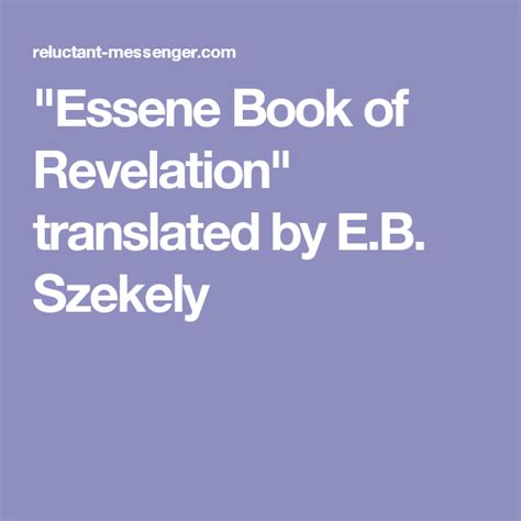This Science of the Angels was brought forth by the <strong>Essenes</strong> at their. . Essene book of revelation pdf